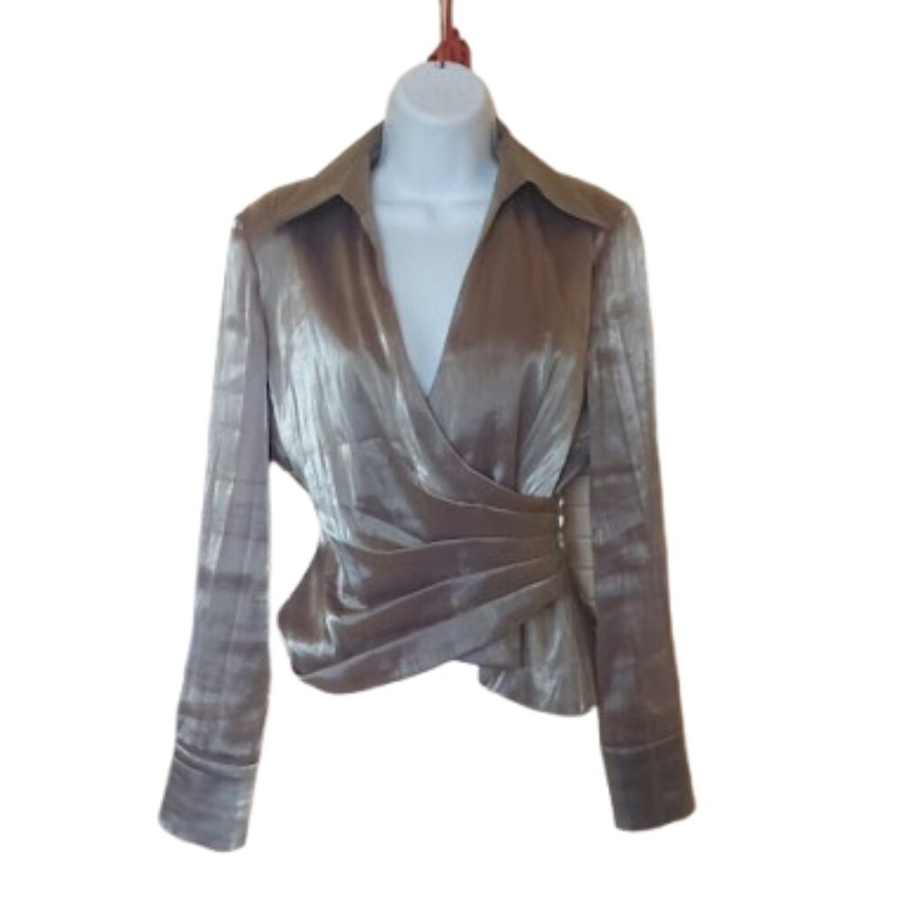 Long Sleeve Gold Blouse Size 8